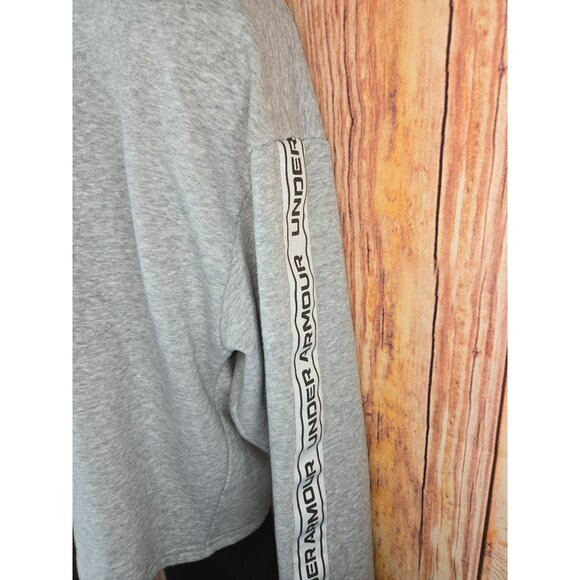 Under Armour Womens XL Gray Loose Fit Hoodie Sweatshirt With Logo Arm Detail - Picture 6 of 7